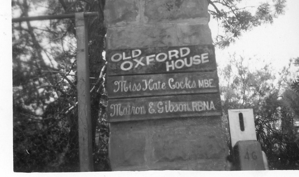 1940-50 - KC - Old Oxford House Sign - Donated Mr. Shearing