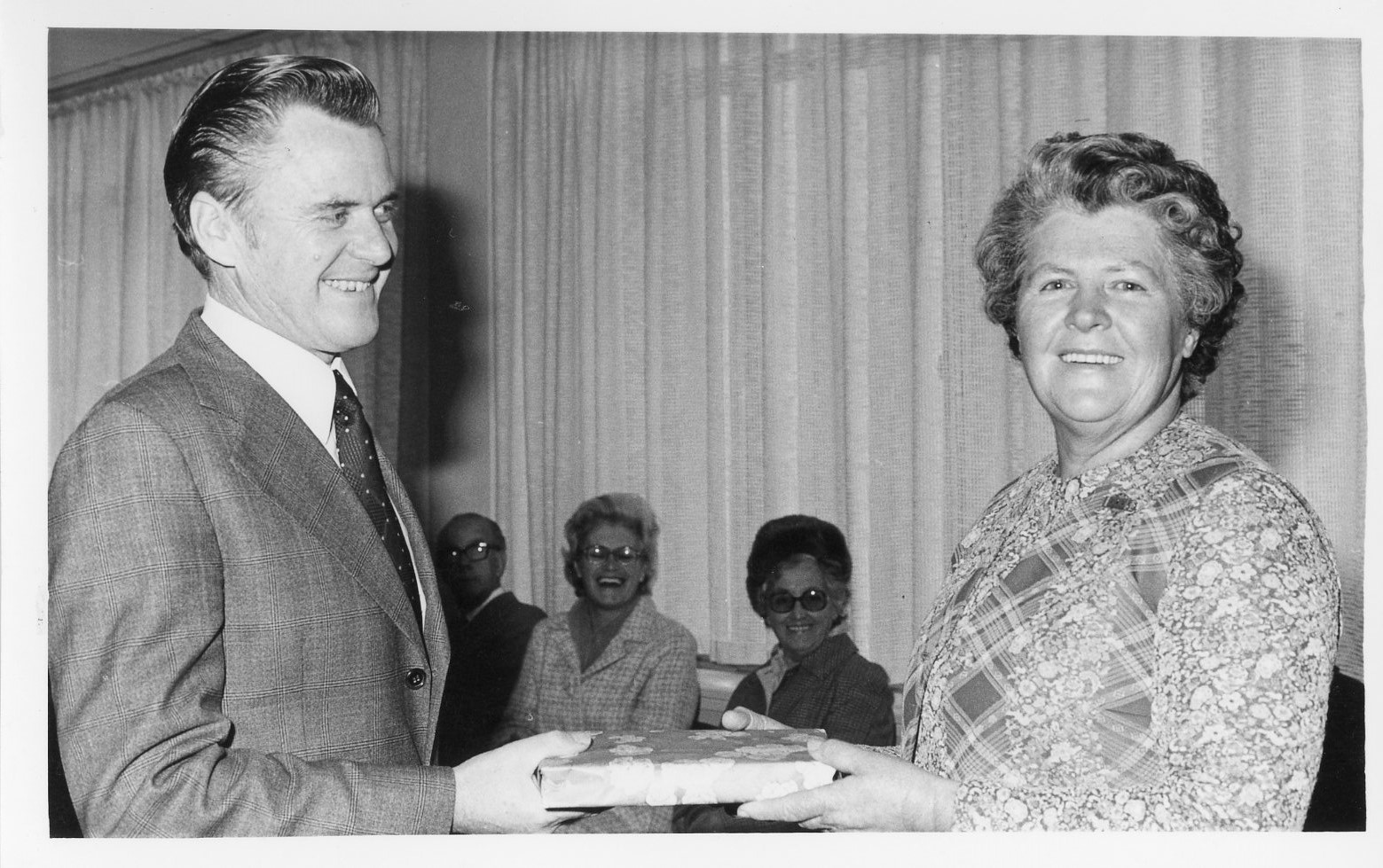 1974 - Farewell To Deaconess Phyllis Bonython With Rev Everleigh Tregilgas